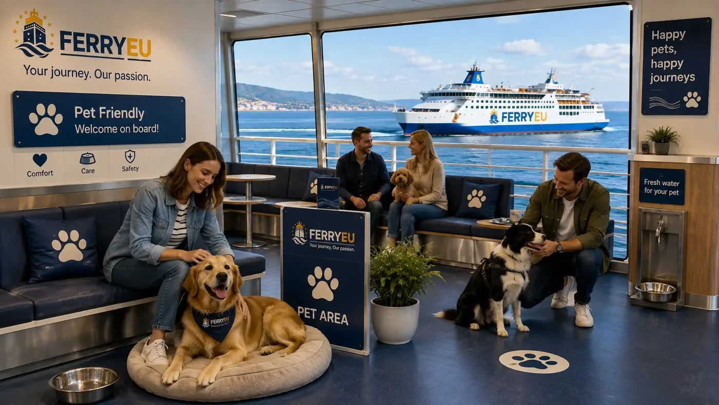 Passageiro viajando com uma animal de estimação